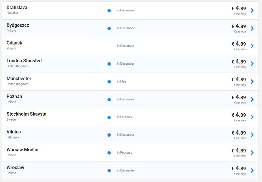 reisy ryanair from ukraine